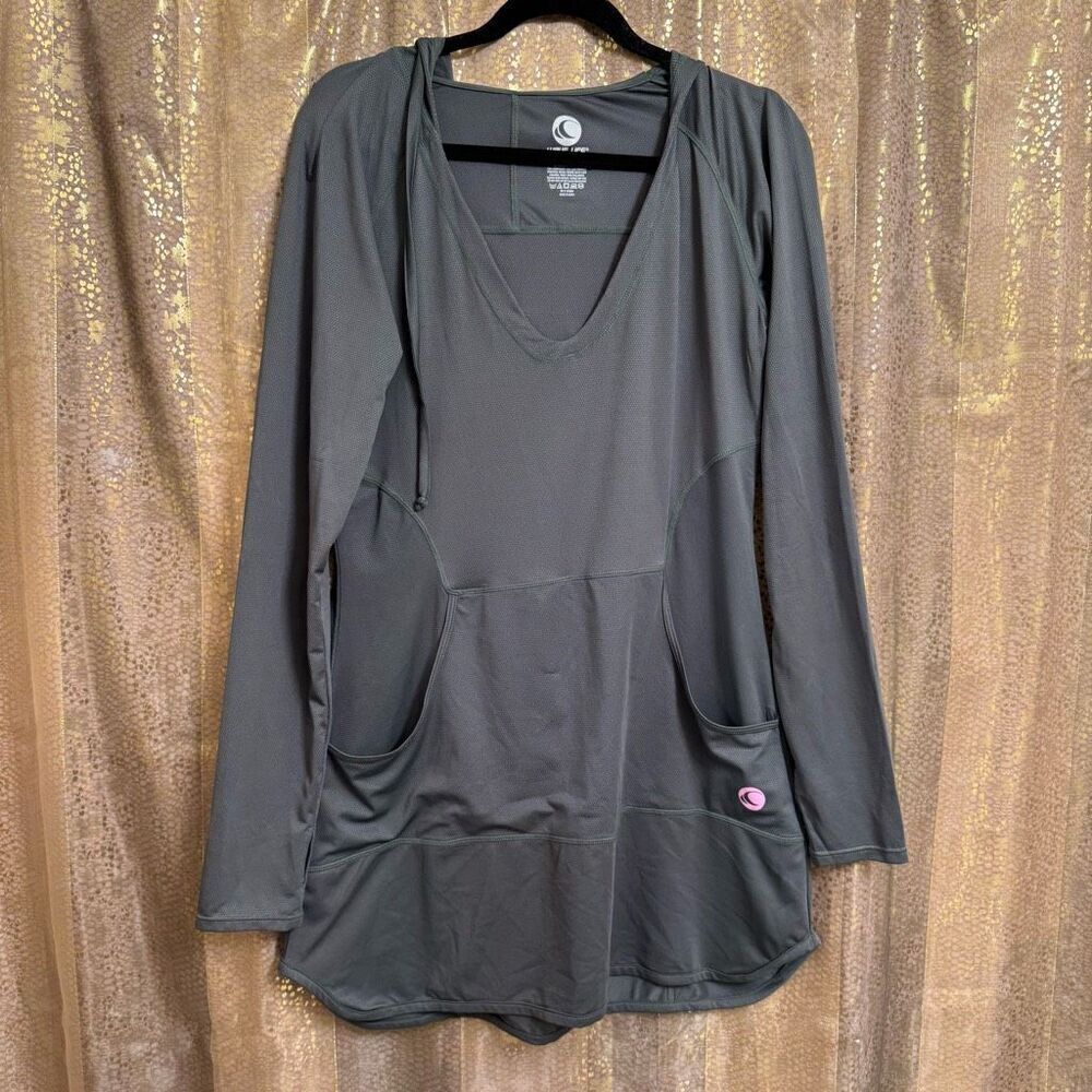 Wave Life Army Green Paisley Park Hoodie Coverup Beach Swim XL